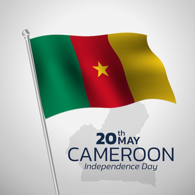 Bonne fête nationale du Cameroun 20 mai illustration Fond de la fête de l'indépendance du Cameroun