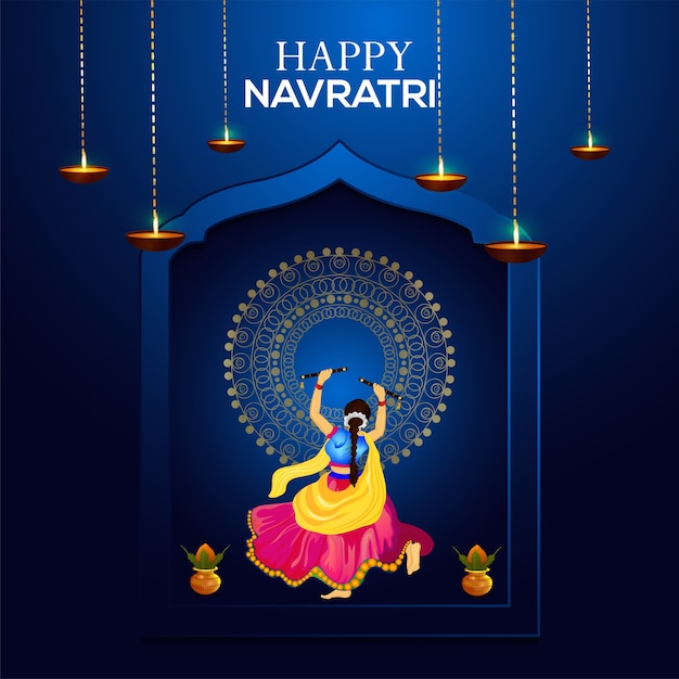 Bonne Fête De Navratri Et Dandiya