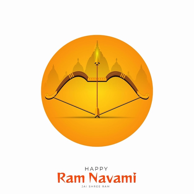 Vecteur bonne fête de ram navami en inde sur les réseaux sociaux