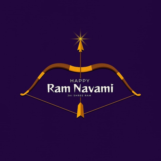 Vecteur bonne fête de ram navami en inde sur les réseaux sociaux