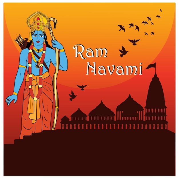 Bonne fête de Ram Navami en Inde