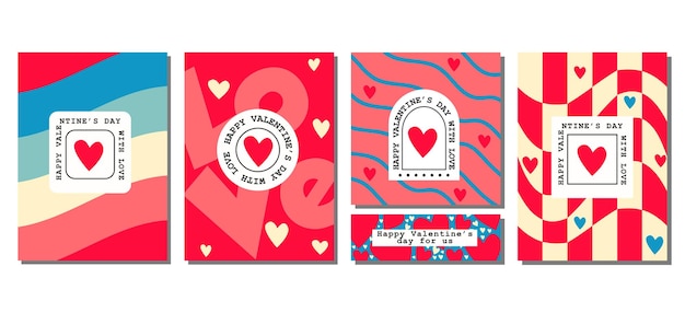 Vecteur bonne fête de la saint-valentin, modèle de couverture décoré pour carte de vœux, bannière commerciale de mode