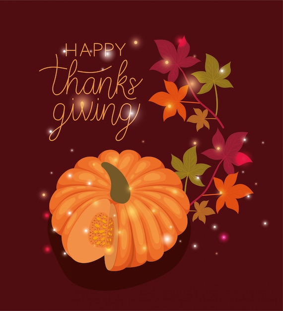 Bonne Fête De Thanksgiving, Voeux De La Saison D'automne Et Illustration Traditionnelle
