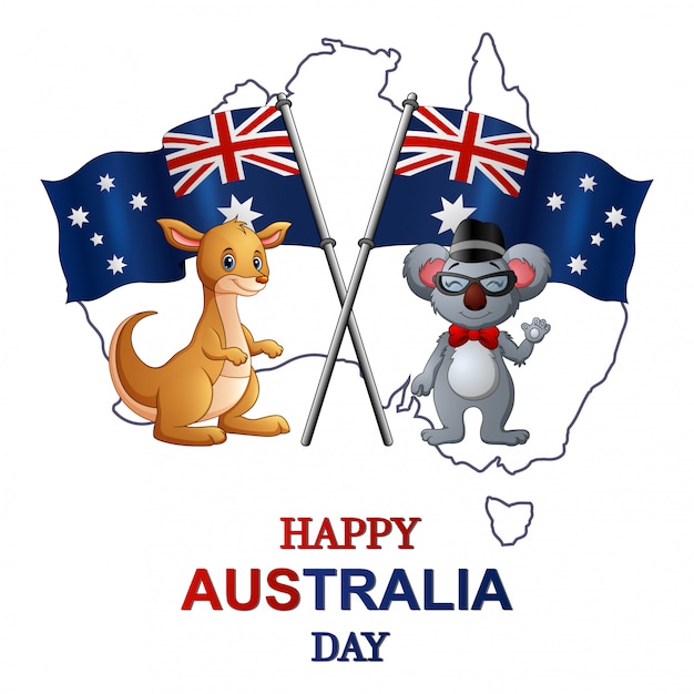 Bonne Journée En Australie Avec Kangourou Et Koala