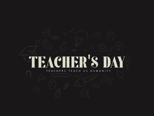 Bonne Journée Des Enseignants. Lettrage à La Main. élément De Conception Pour Cartes De Félicitations, Bannières Et Dépliants.