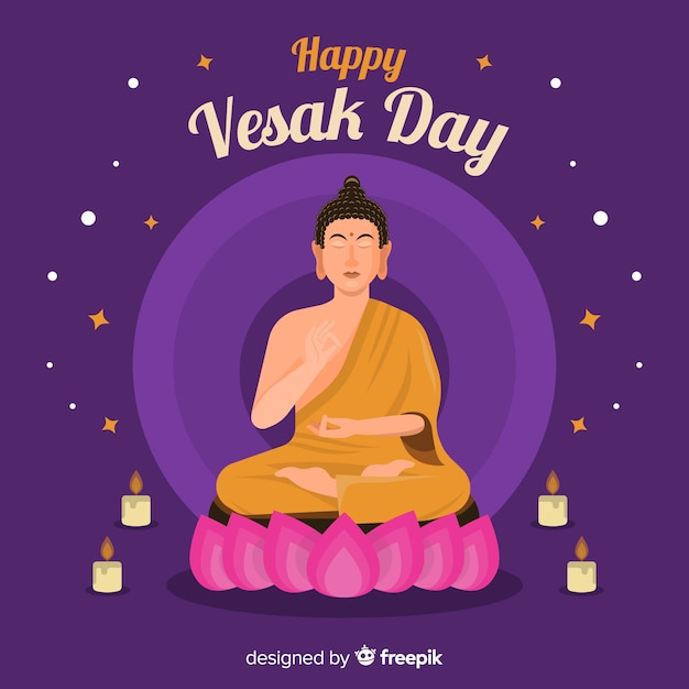 Vecteur bonne journée de vesak