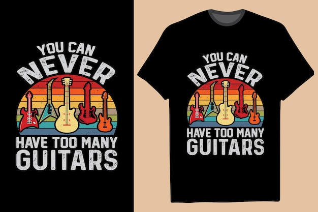 Vecteur bonne musique affiche fond de couleur rétro avec conception de t-shirt de musique de guitare
