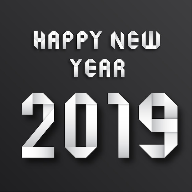 Bonne nouvelle année 2019. Carte de voeux. Design coloré.