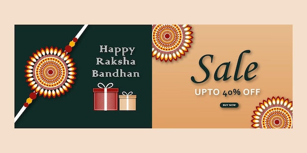 Vecteur bonne vente raksha bandhan conception de la bannière