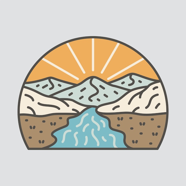 Bonne Vue Sur Les Montagnes Illustration Graphique Vector Art Tshirt Design