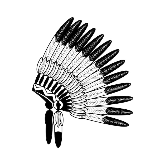 Bonnet de guerre de plumes amérindiennes