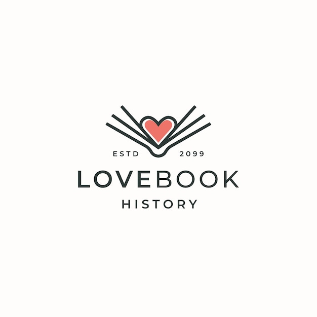 Book Lovers logo icon design template vecteur plat