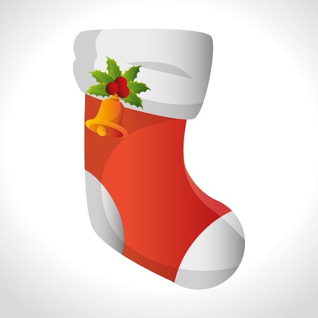 boot sock christmas bell conception d&#39;icône