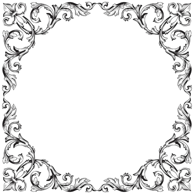 Bordure et cadre de style baroque