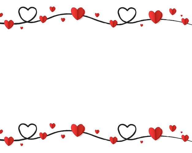 Bordure De Coeurs Saint Valentin