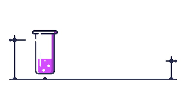 Bordure Avec Flacon De Chimie En Verre.