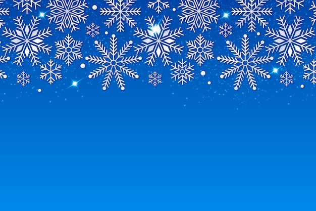 Bordure de flocon de neige réaliste