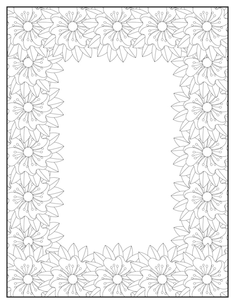 Bordure Florale, Cadre De Conception De Bordure, Conception De Bordure De Fleurs. Conception De Bordure Facile, Conception De Bordure De Page.