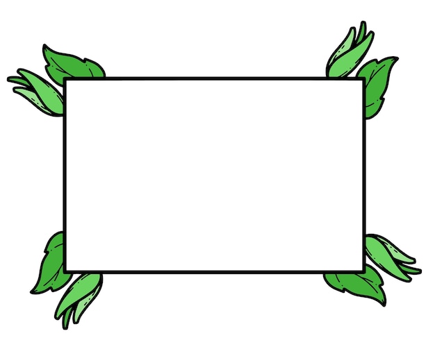 Bordure D'invitation Rectangle Avec Cadre