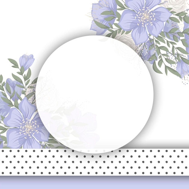 Bordure de motifs de fleurs - fleurs bleues