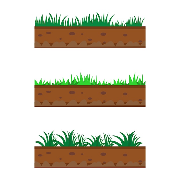 Bordure De Terre Et D'herbe