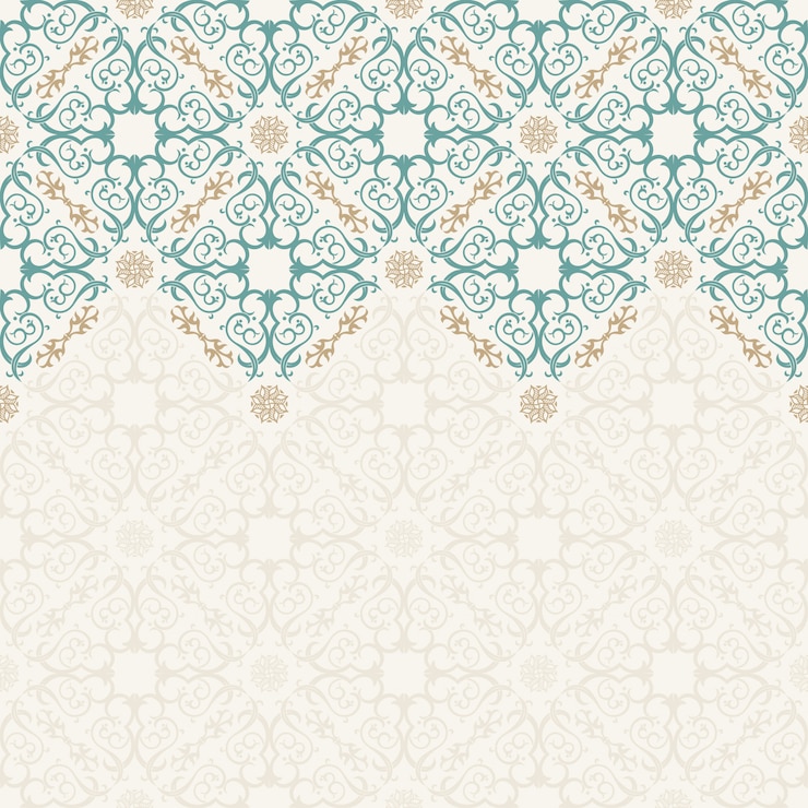 Vecteur bordure transparente ornée de style oriental