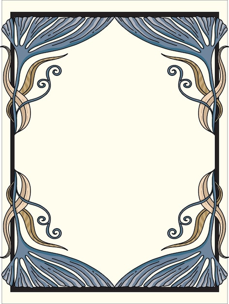 Bordure Vintage De La Mer