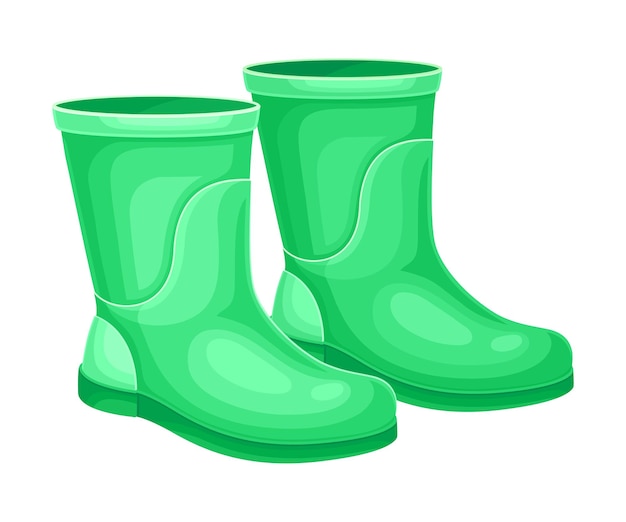 Vecteur des bottes de jardin en caoutchouc comme uniforme de protection pour travailler dans l'illustration vectorielle de la cour