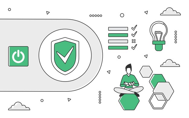 Vecteur bouclier de sécurité des données numériques