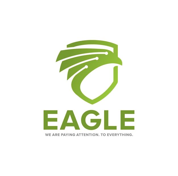 Bouclier De Technologie D'inspiration De Logo D'eagel