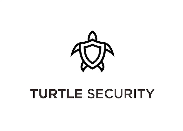 Bouclier Tortue Logo Design Illustration Vectorielle