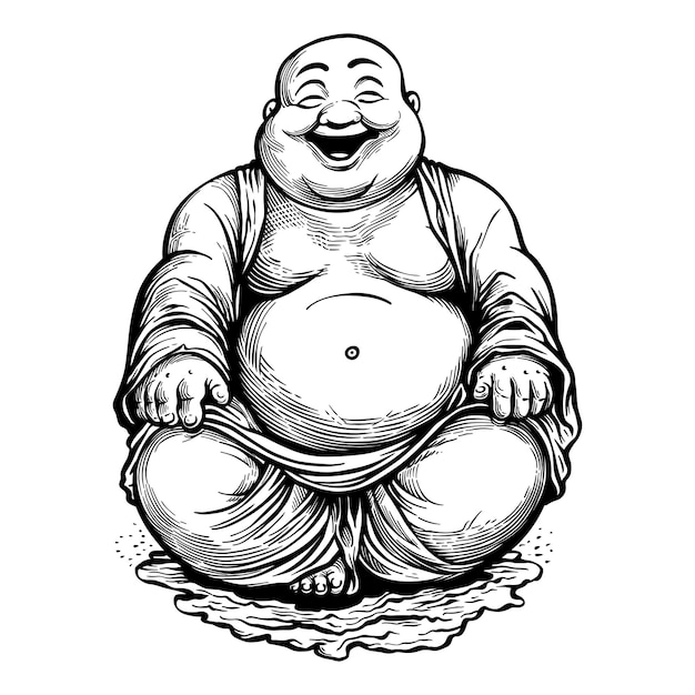 Petit Bouddha méditant illustration stock. Illustration du prêtre - 89353245