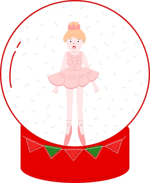 Boule De Cristal De Noël Guirlandes Drapeaux étiquettes Bulles Rubans Et Autocollants Collection D'illustration D'icônes Décoratives Joyeux Noël