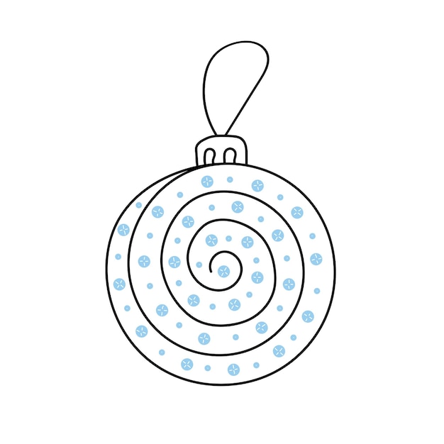 Boule De Décoration De Noël Dessinée à La Main Avec Un Motif