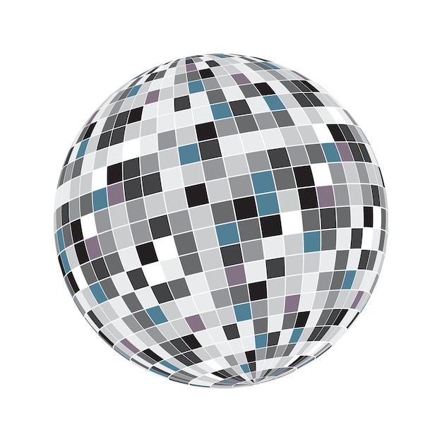 Boule disco miroir de vecteur pour l'invitation flyer bannière affiche