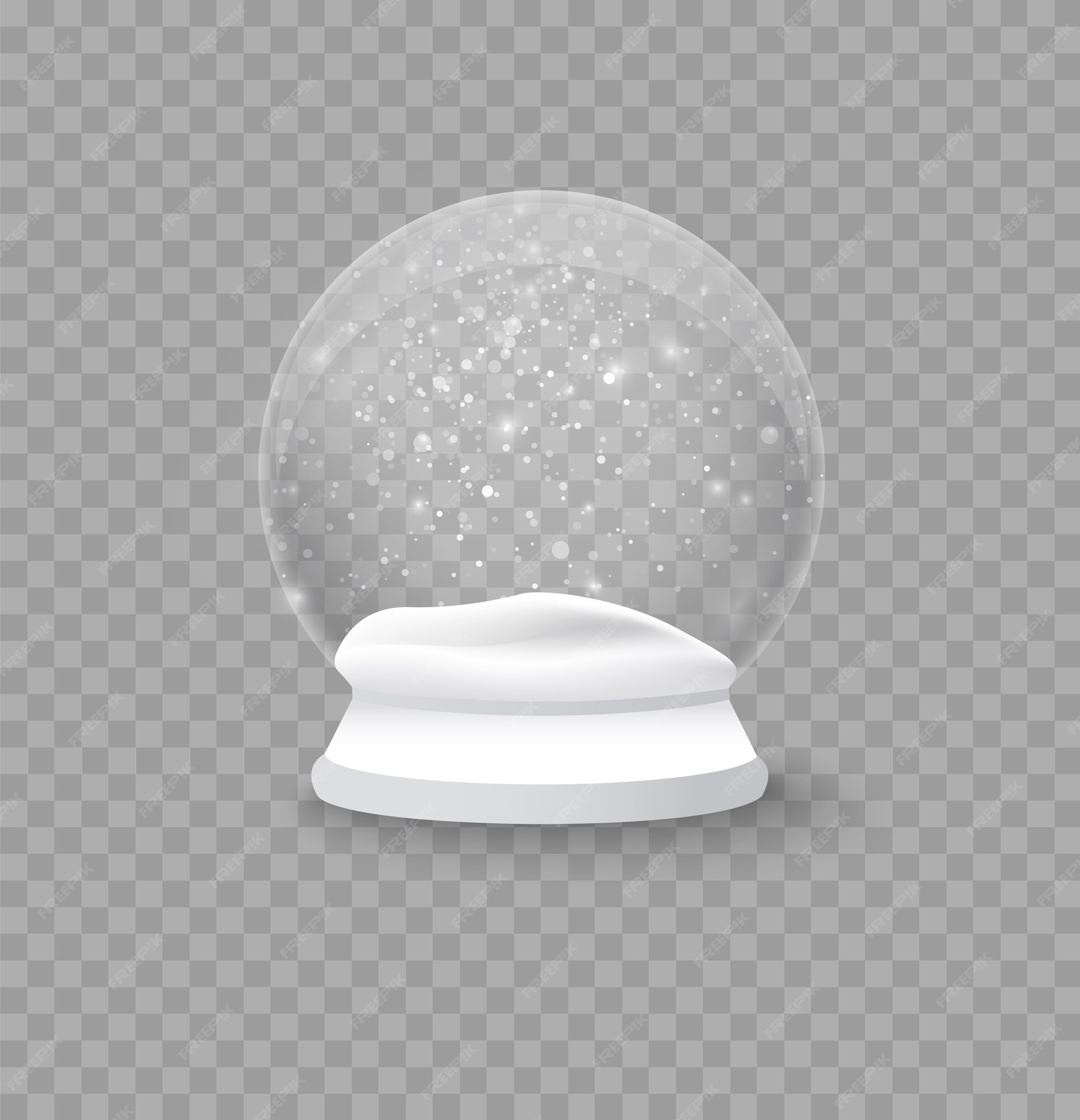 Boule De Neige Réaliste De Noël Et Nouvel An, Sphère Magique De Noël. L