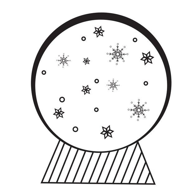 Boule à Neige En Style Doodle