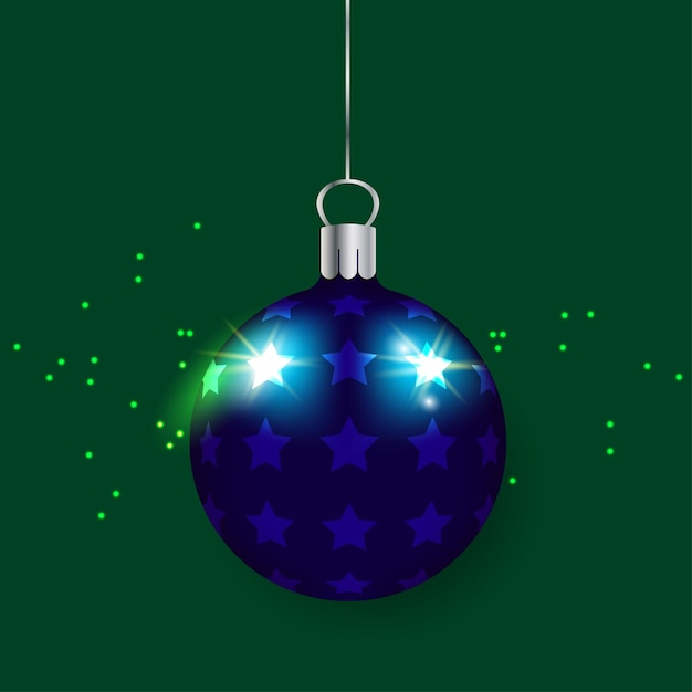 Boule De Noël Vecteur Premium
