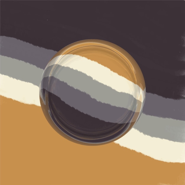Boule Sphérique Floue 3d Colorée Illustration Vectorielle