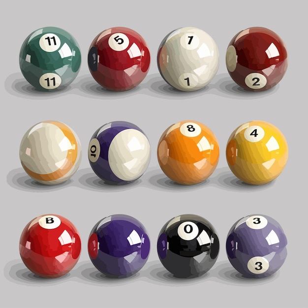 Vecteur des boules de billard