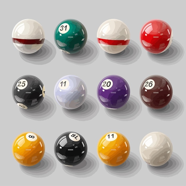 Vecteur des boules de billard