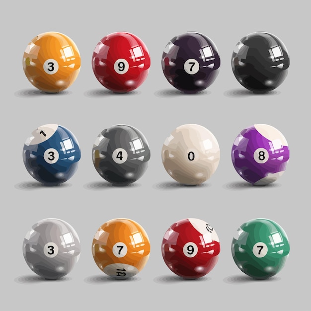 Vecteur des boules de billard