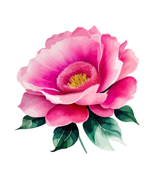 Bouquet floral vintage aquarelle fleur et feuille aquarelle