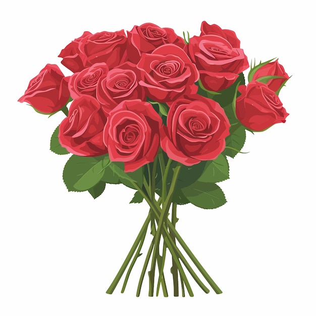 Bouquet de roses rouges pour la fête de la Saint-Valentin