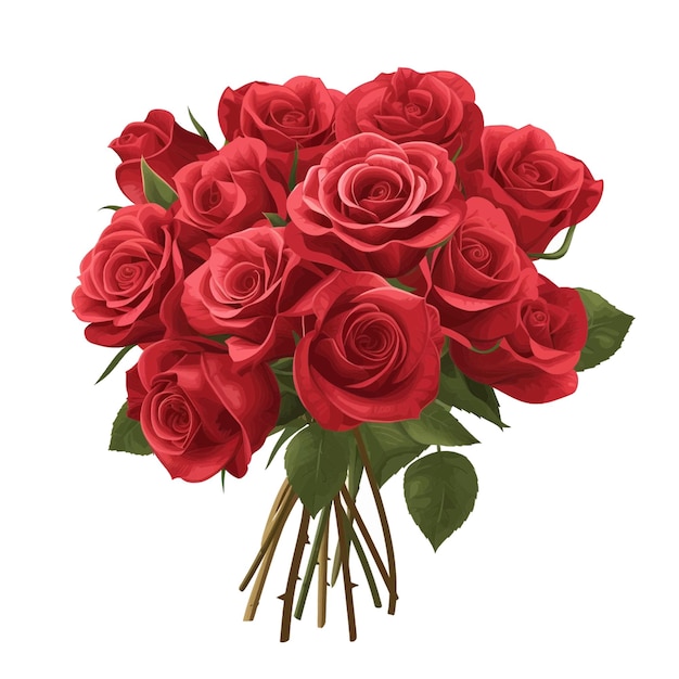 Bouquet de roses rouges pour la fête de la Saint-Valentin