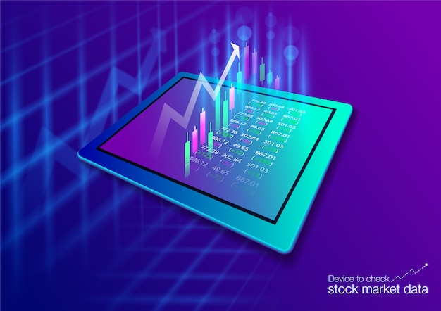 La bourse sur l&#39;écran tactile