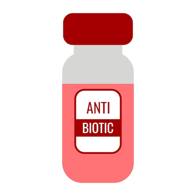 Une bouteille d'antibiotique