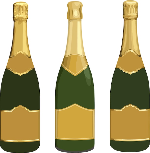 Une Bouteille De Champagne Clipart Bubbly Art De Célébration