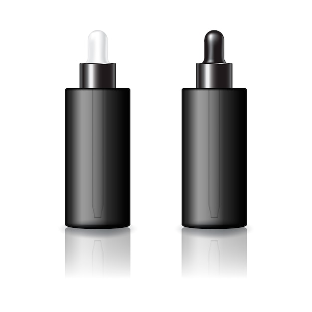 bouteille cosmétique ronde avec compte-gouttes pour la beauté