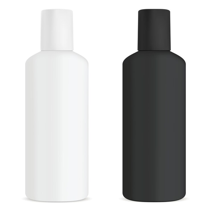 Vecteur bouteille cosmétique ronde